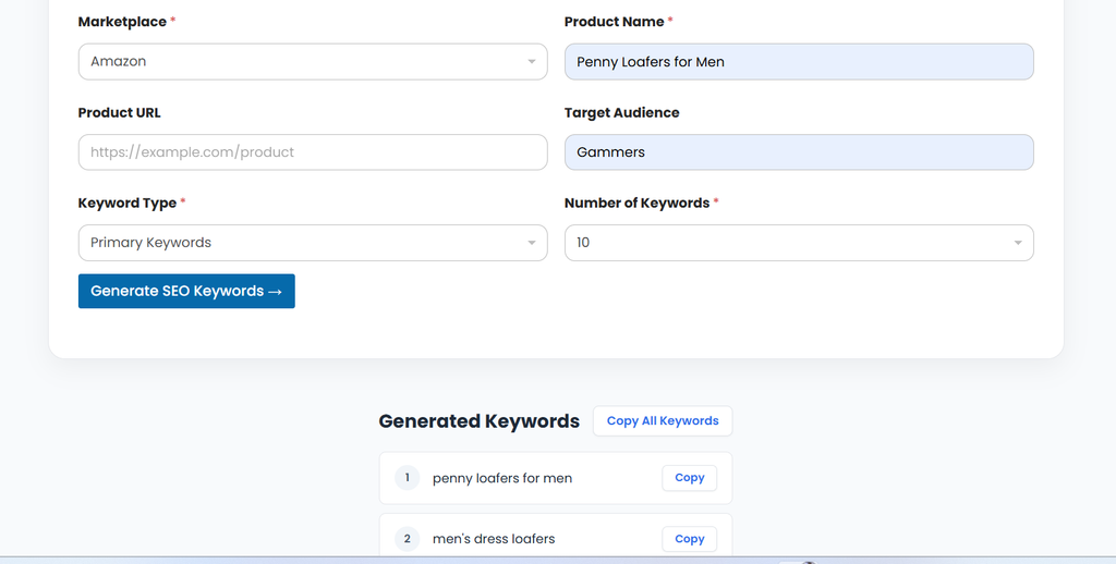 Amazon keyword research for product listing optimization